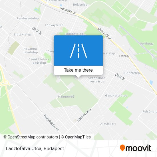 Lászlófalva Utca map
