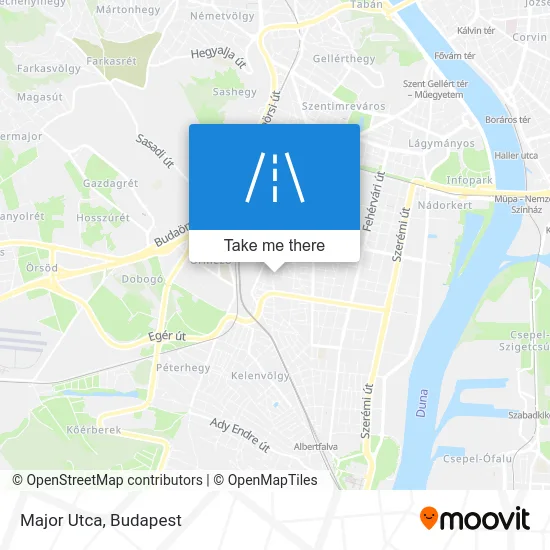 Major Utca map