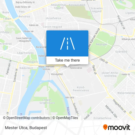 Mester Utca map