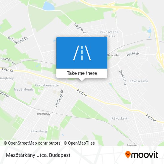 Mezőtárkány Utca map