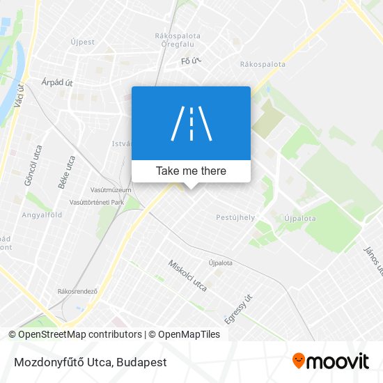 Mozdonyfűtő Utca map