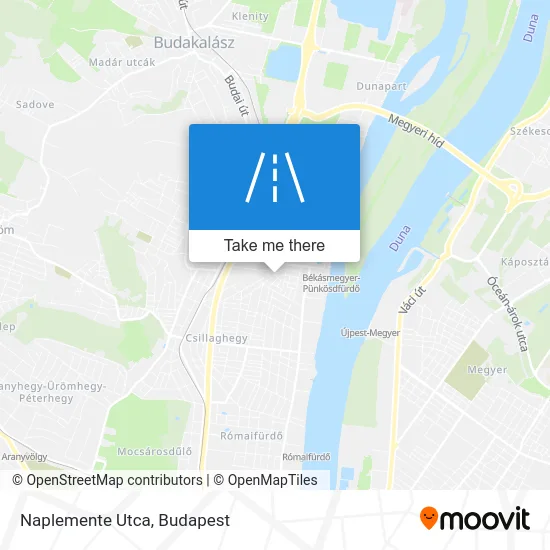 Naplemente Utca map