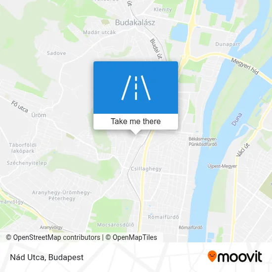 Nád Utca map