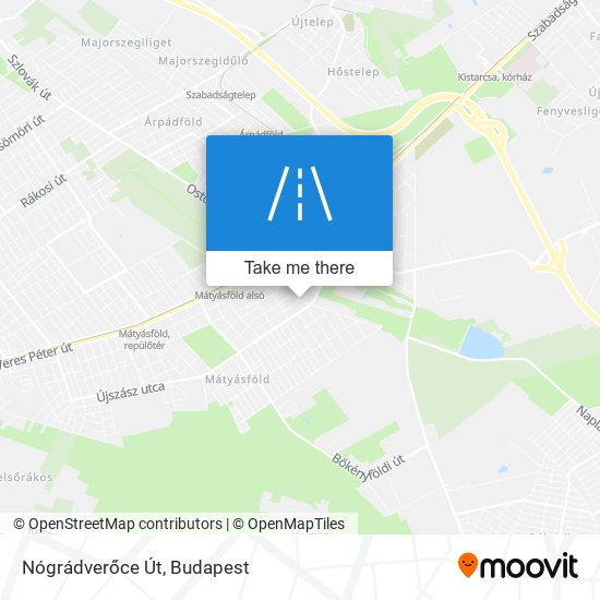 Nógrádverőce Út map