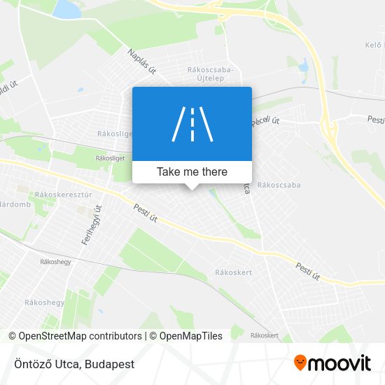 Öntöző Utca map