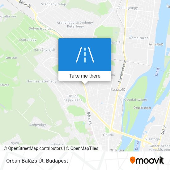 Orbán Balázs Út map