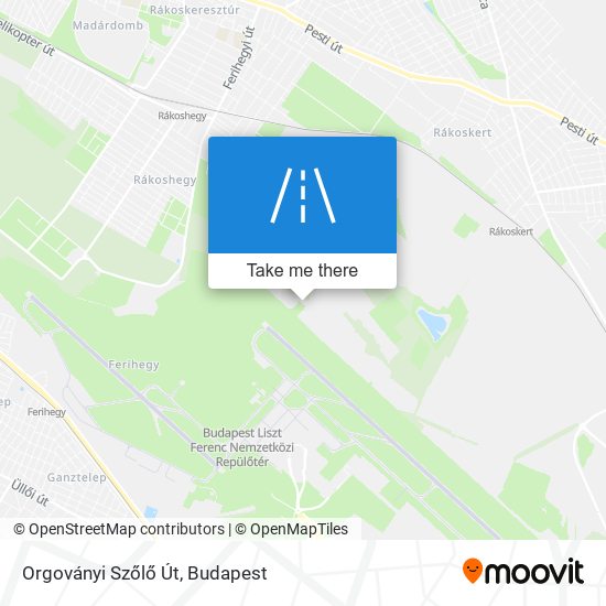Orgoványi Szőlő Út map