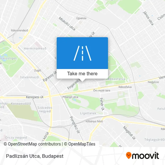 Padlizsán Utca map