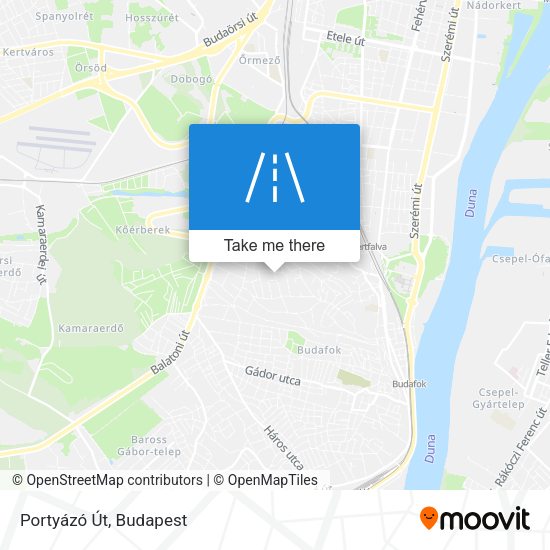 Portyázó Út map
