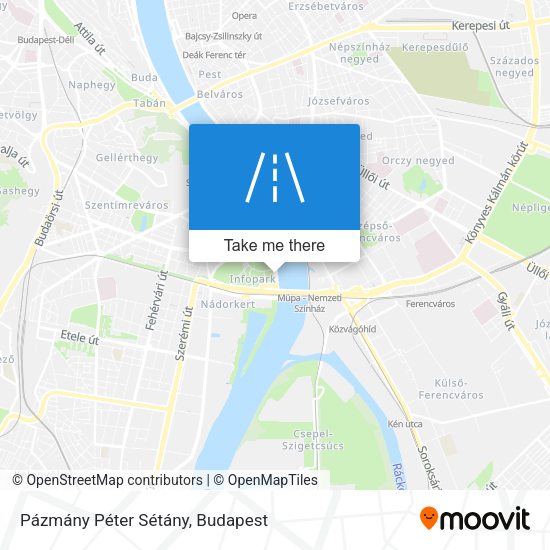 Pázmány Péter Sétány map