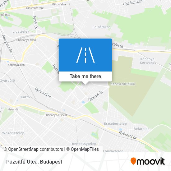 Pázsitfű Utca map