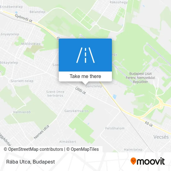 Rába Utca map