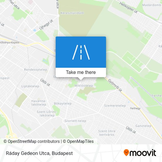 Ráday Gedeon Utca map