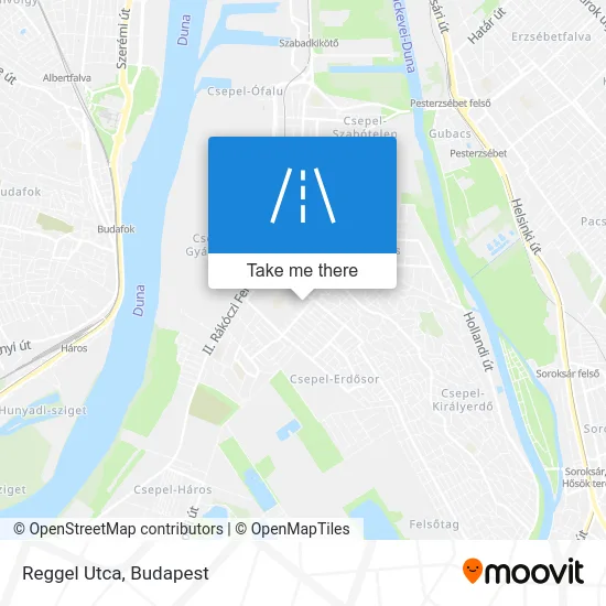 Reggel Utca map