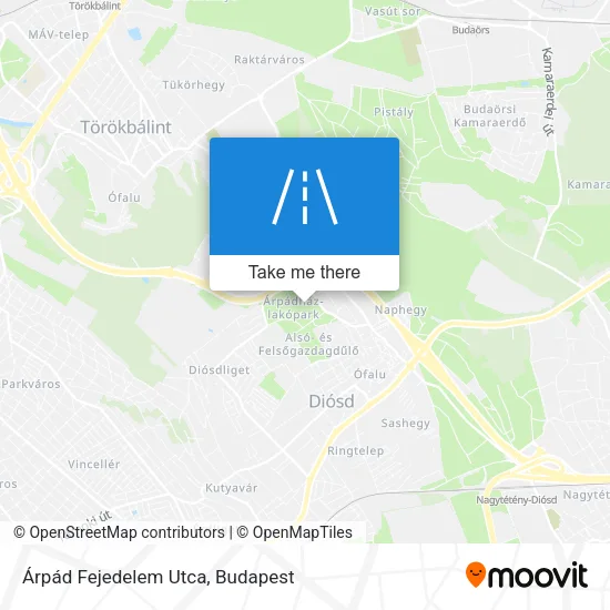 Árpád Fejedelem Utca map