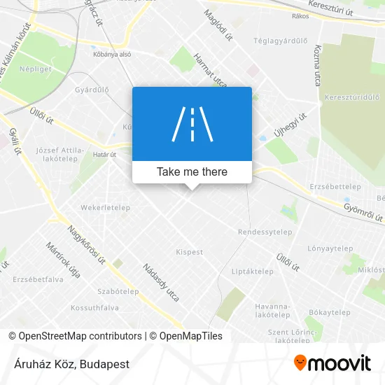 Áruház Köz map