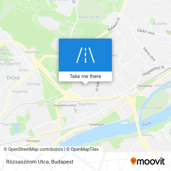 Rózsaszirom Utca map