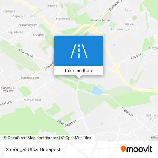 Simongát Utca map
