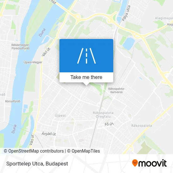 Sporttelep Utca map
