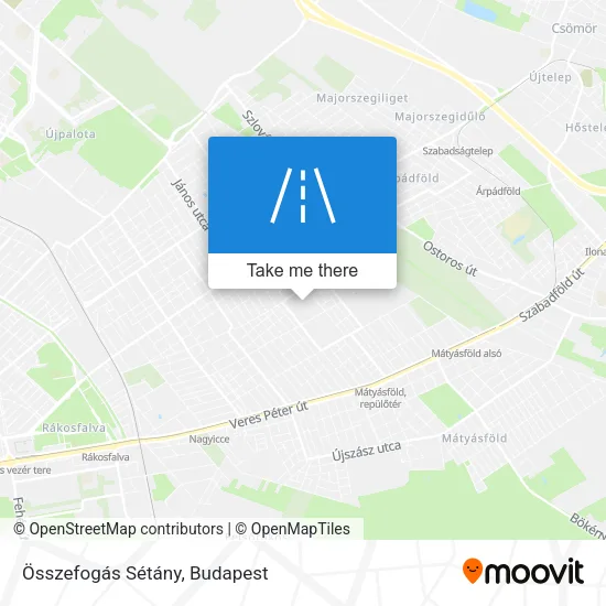 Összefogás Sétány map
