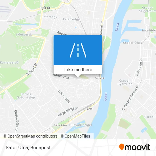 Sátor Utca map