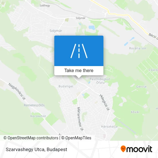 Szarvashegy Utca map