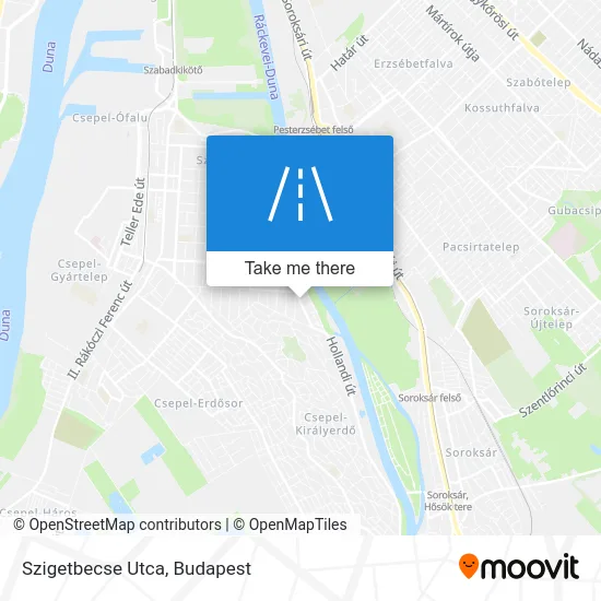 Szigetbecse Utca map