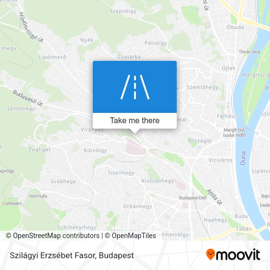 Szilágyi Erzsébet Fasor map
