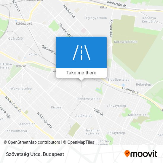 Szövetség Utca map
