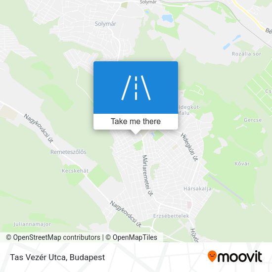 Tas Vezér Utca map