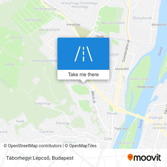 Táborhegyi Lépcső map