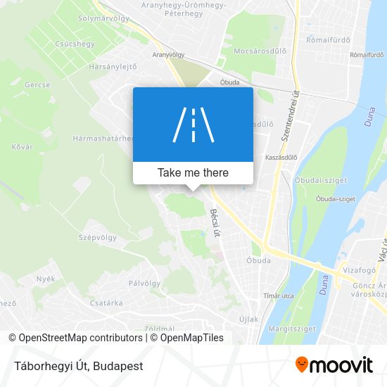 Táborhegyi Út map