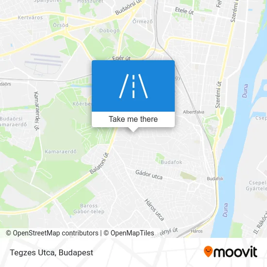 Tegzes Utca map