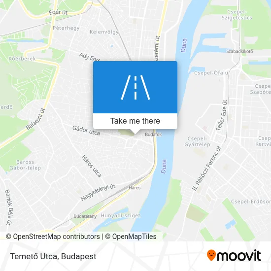 Temető Utca map