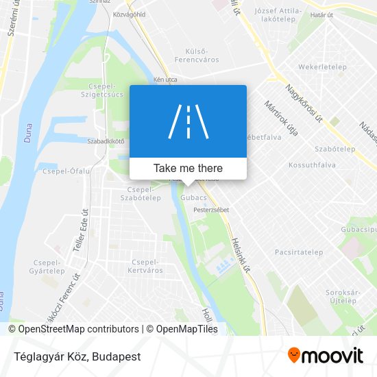 Téglagyár Köz map
