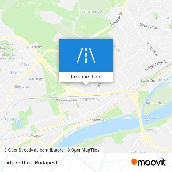 Átjáró Utca map