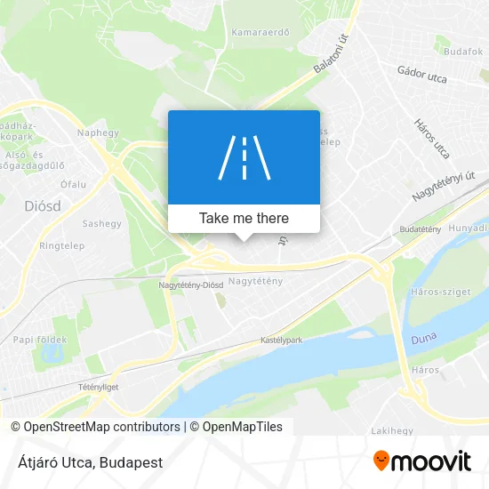 Átjáró Utca map