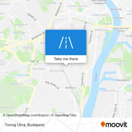Tomaj Utca map