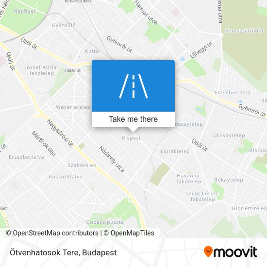 Ötvenhatosok Tere map