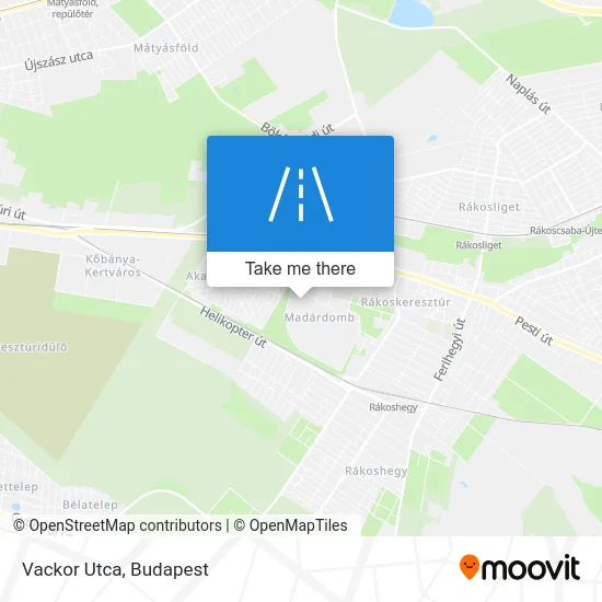 Vackor Utca map