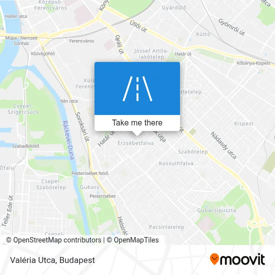 Valéria Utca map