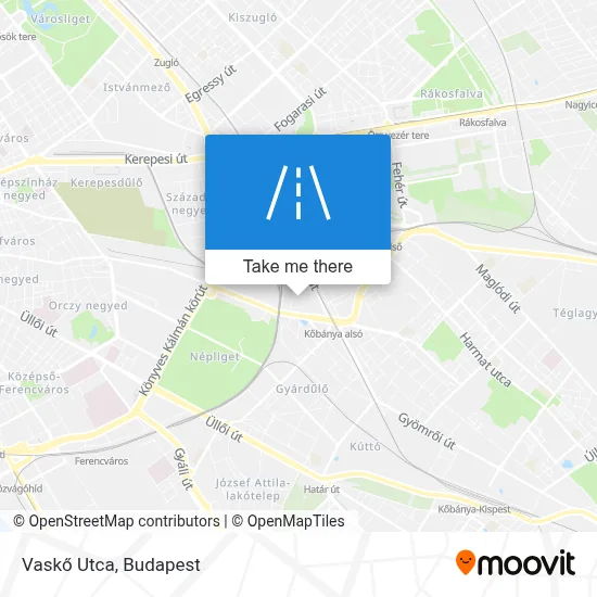 Vaskő Utca map
