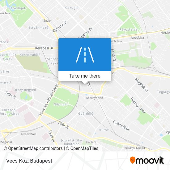 Vécs Köz map