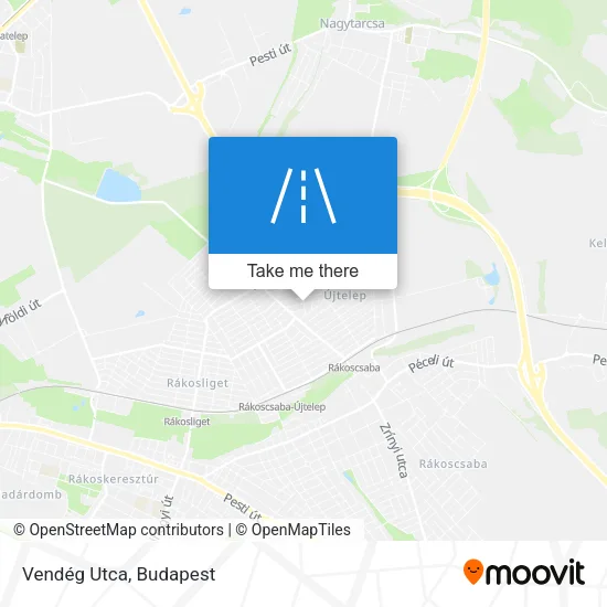 Vendég Utca map
