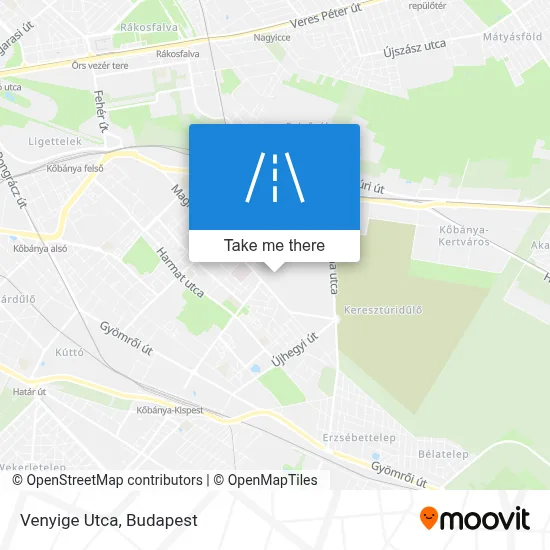 Venyige Utca map