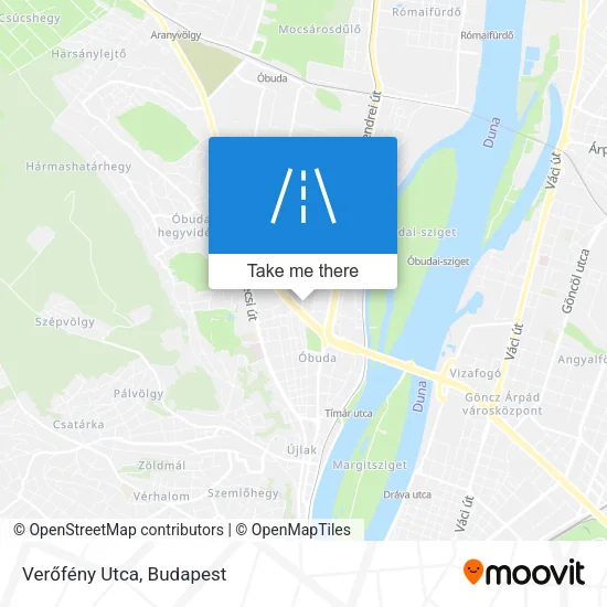 Verőfény Utca map