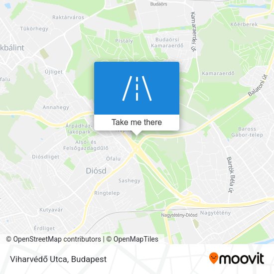 Viharvédő Utca map