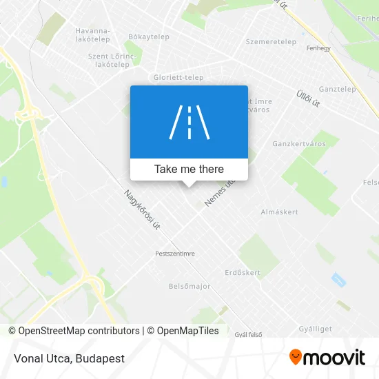 Vonal Utca map