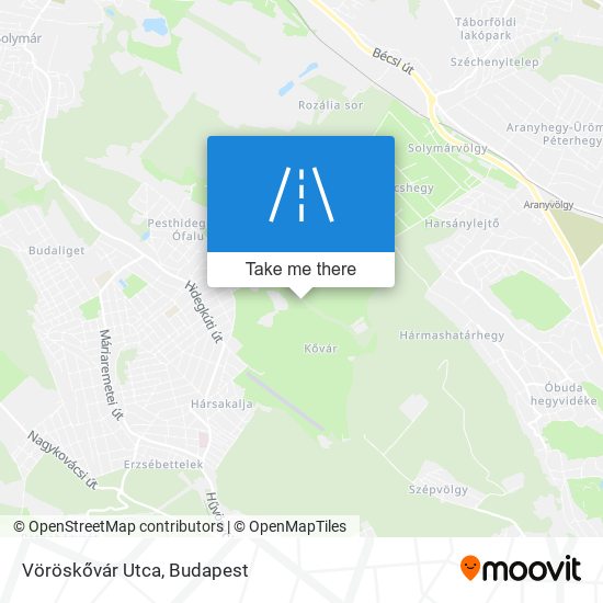 Vöröskővár Utca map