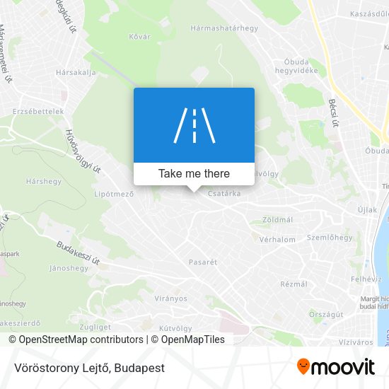Vöröstorony Lejtő map